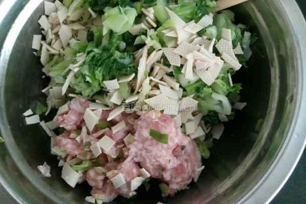 青菜馅饼的做法图解4