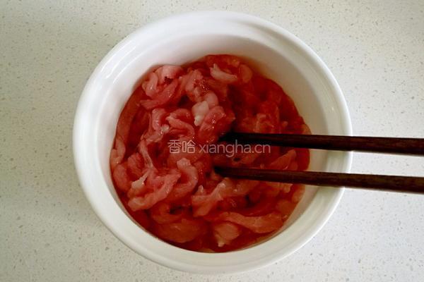 红椒肉丝的做法图解2