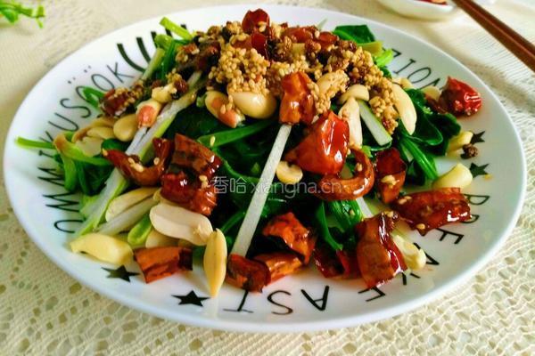 干锅辣椒拌菠菜的做法图解8