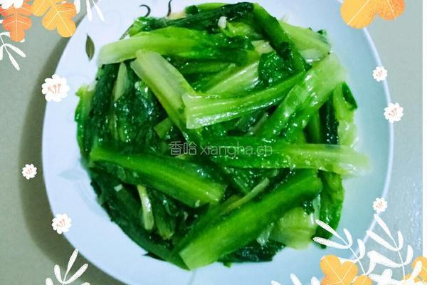蒜蓉炒香麦菜的做法图解4