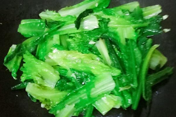 蒜蓉炒香麦菜的做法图解3