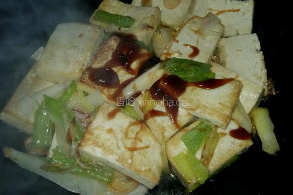 蚝油大葱烧豆腐的做法图解7