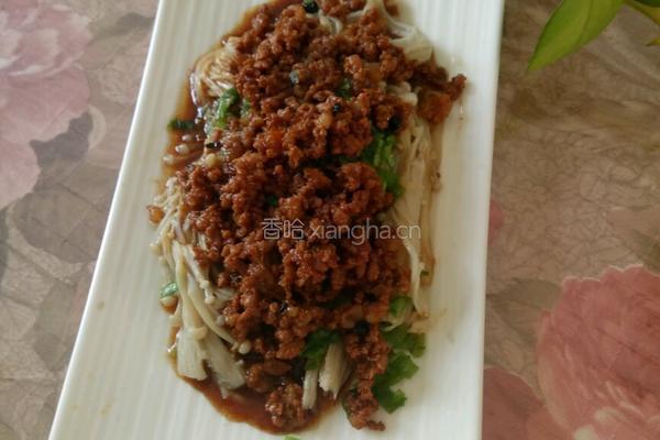 辣味肉沫金针菇