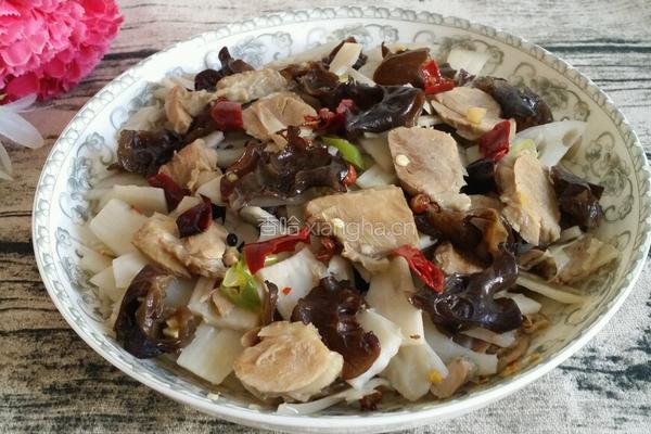 莲菜炒肉的做法图解8