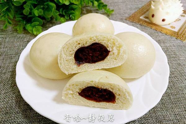 豆沙馅包子的做法图解22