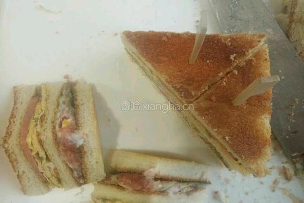 火腿鸡蛋三文治的做法图解10