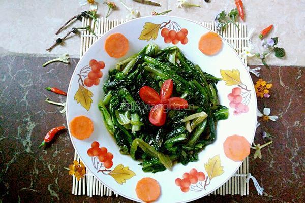 爆炒油麦菜