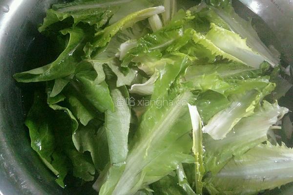 爆炒油麦菜的做法图解2
