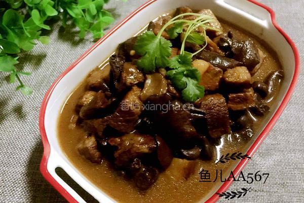 猪肉炖松伞蘑的做法图解10