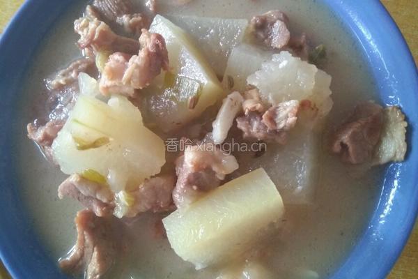 羊肉冬瓜汤的做法图解3