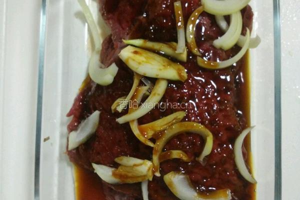 香菇扒牛排的做法图解4