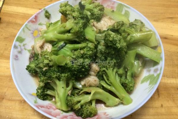 瘦肉炒椰菜花