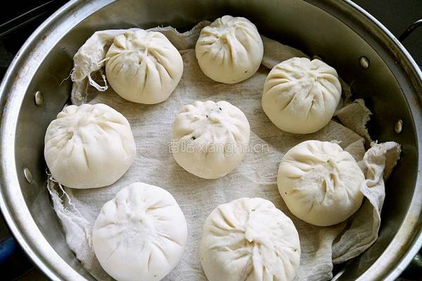 荠菜肉蒸包的做法图解15