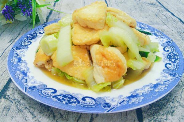 豆腐炒白菜的做法图解9