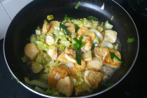 豆腐炒白菜的做法图解8