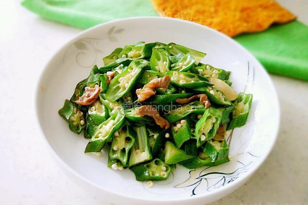 秋葵炒肉的做法图解8