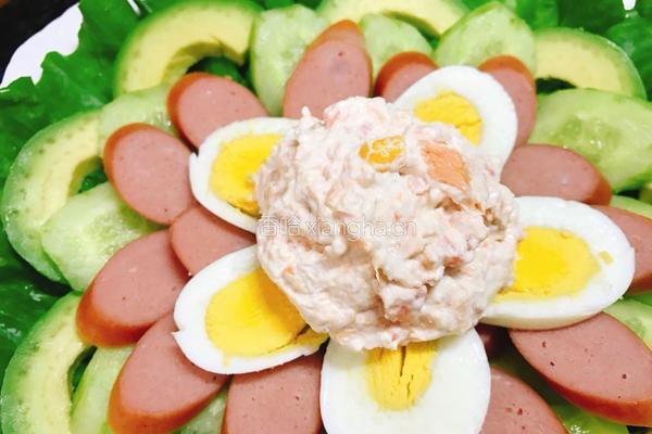 牛油果脆皮肠沙拉的做法图解9