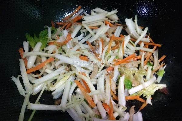 白芹炒肉丝的做法图解8