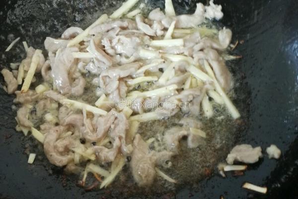 韭菜炒冬笋肉丝的做法图解5