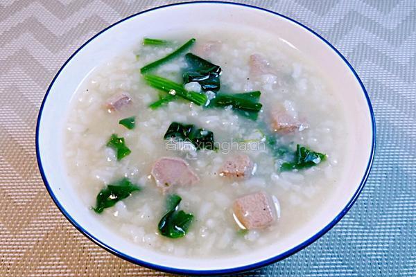 菠菜猪肝粥的做法图解9