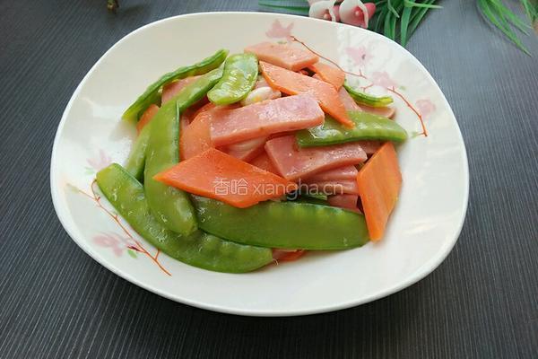 荷兰豆炒火腿肠的做法图解11