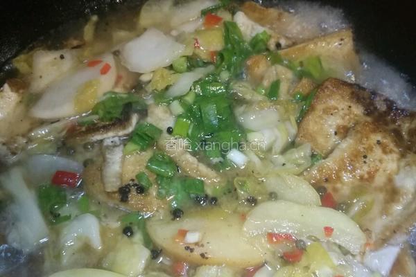 焖煎豆腐的做法图解2