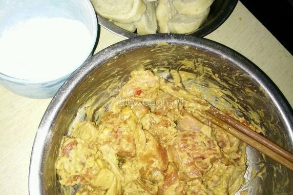炸馒头鸡腿的做法图解2