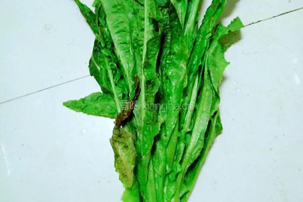 炒莴苣叶蒸菜的做法图解1