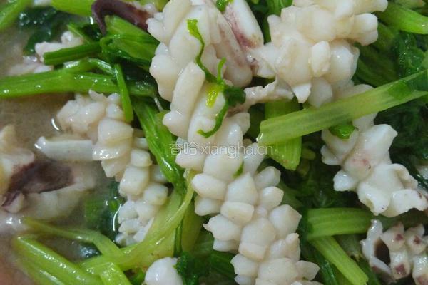 鲜鱿炒芹菜的做法图解9