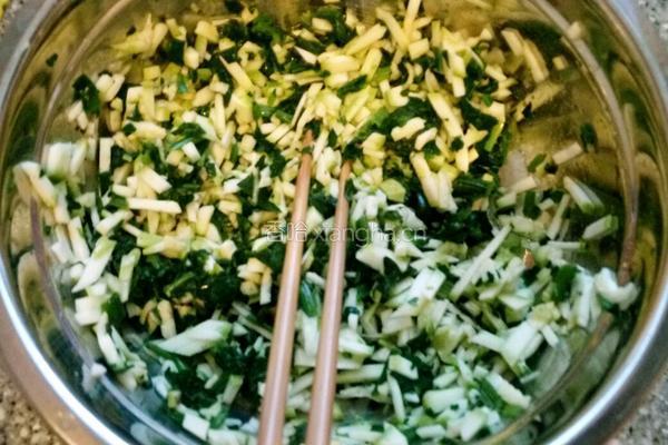 西葫芦波菜饼的做法图解4