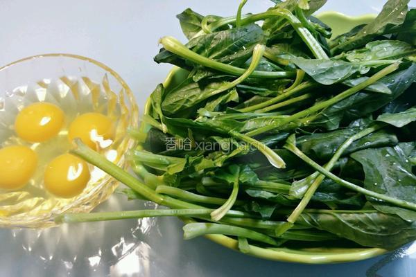 菠菜炒鸡蛋的做法图解1