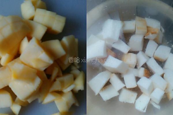 淮山苹果粥的做法图解2