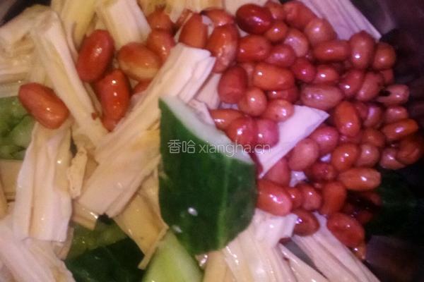花生黄瓜凉拌腐竹的做法图解6