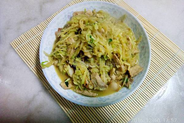 佛手瓜炒肉丝的做法图解7