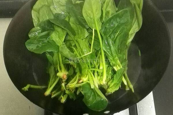 芝麻菠菜的做法图解2