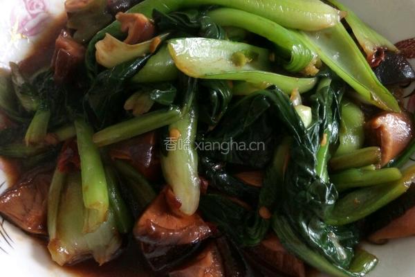 耗油油菜香菇的做法图解5