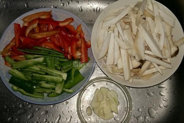 双椒杏鲍菇的做法图解2
