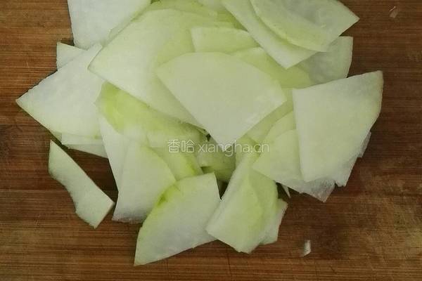 大头芥炒肉片的做法图解2