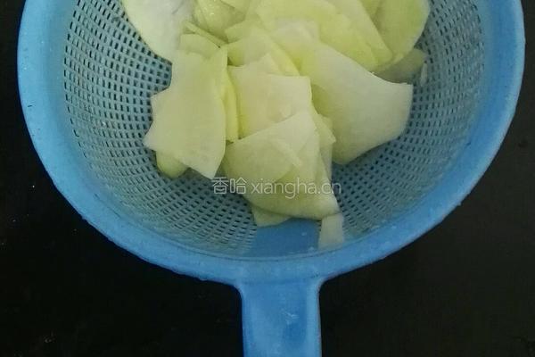 大头芥炒肉片的做法图解4