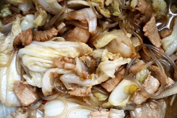 猪肉白菜炖粉条的做法图解6
