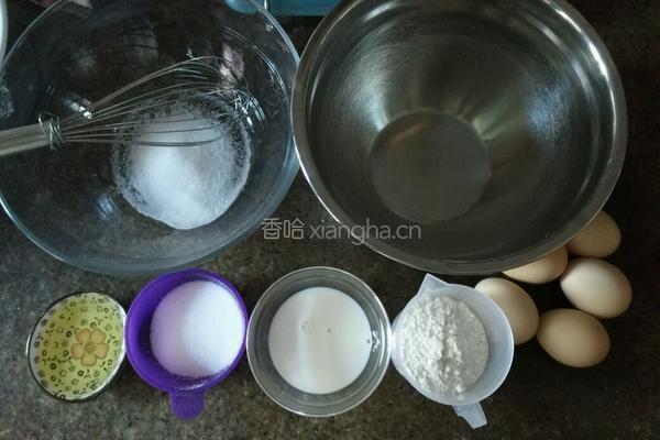 8寸戚风蛋糕的做法图解1