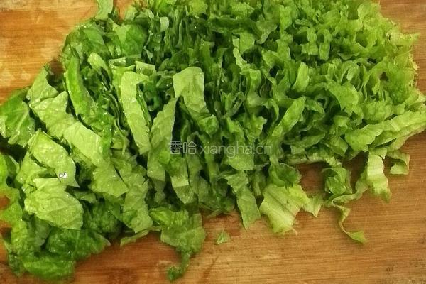 莴苣叶炒肉片的做法图解2