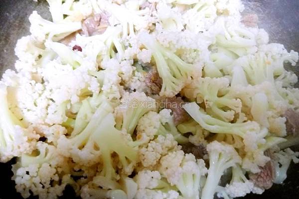 肉片爆炒有机菜花的做法图解5