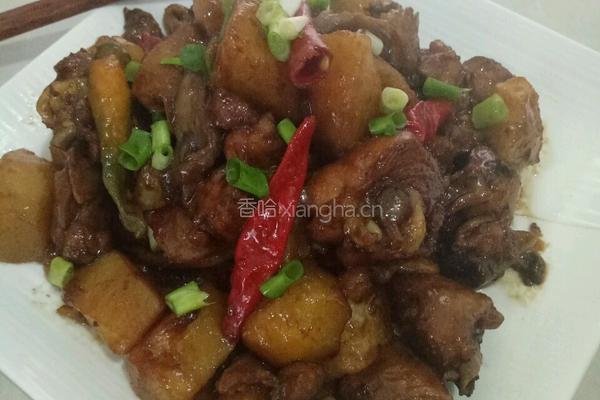鸡腿炖土豆蘑菇的做法图解6