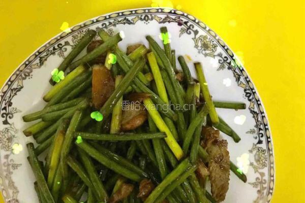 蒜台炒肉的做法图解5