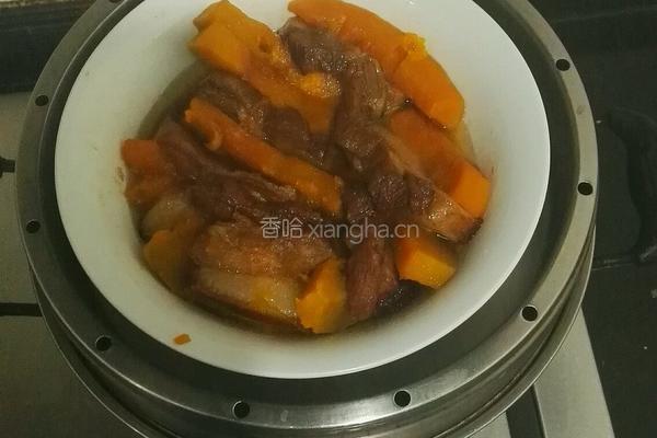 南瓜扣肉的做法图解12