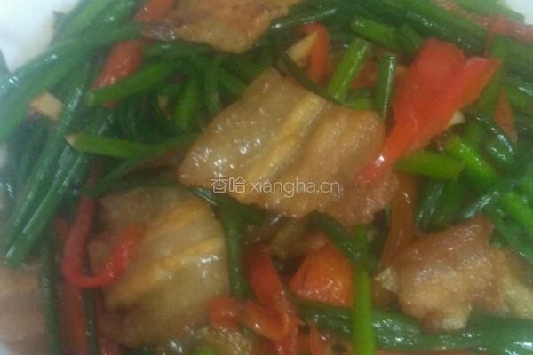 韭菜苔炒三层肉的做法图解6