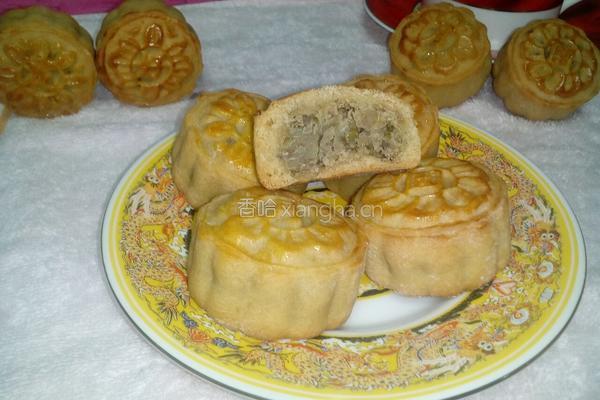 广式绿豆沙月饼的做法图解15