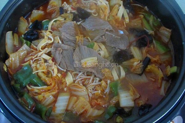 酸爽牛肉锅的做法图解7