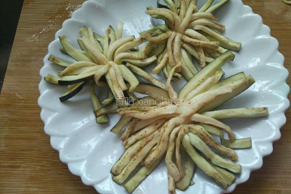 菊花茄子的做法图解6